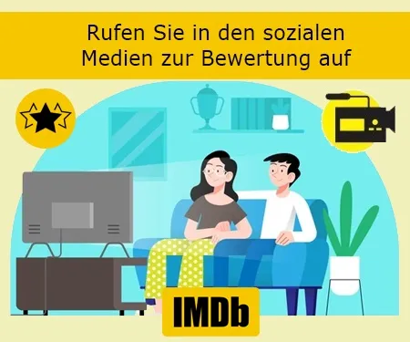 Rufen Sie in den sozialen Medien zur Bewertung auf