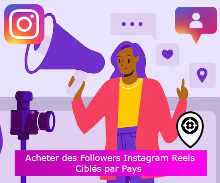 Acheter des Followers Instagram Reels Ciblés par Pays