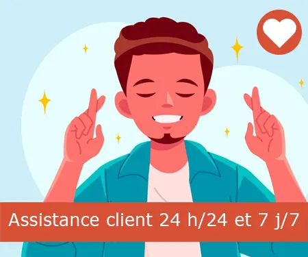 Assistance client 24 h/24 et 7 j/7