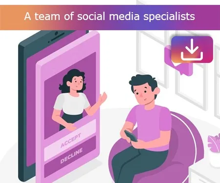 A team of social media specialists