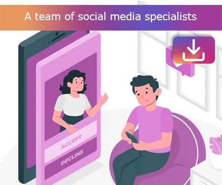 A team of social media specialists
