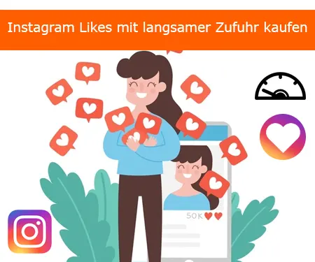 Instagram Likes mit langsamer Zufuhr kaufen