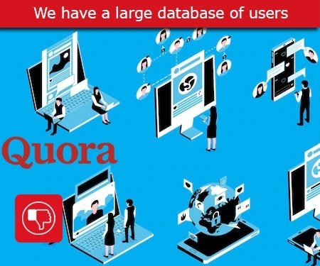 We have a large database of users