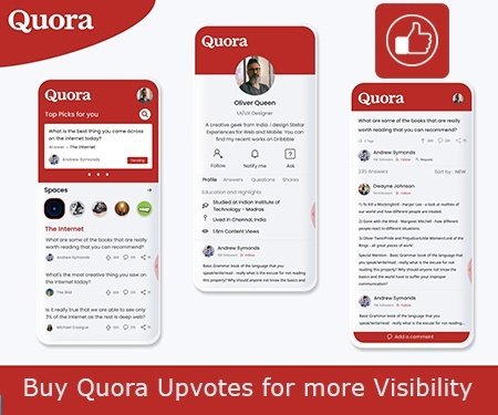 Buy Quora Upvotes for more Visibility Buy Quora Upvotes for more Visibility