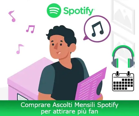 Comprare Ascolti Mensili Spotify per attirare più fan
