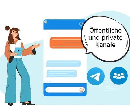 Öffentliche und private Kanäle