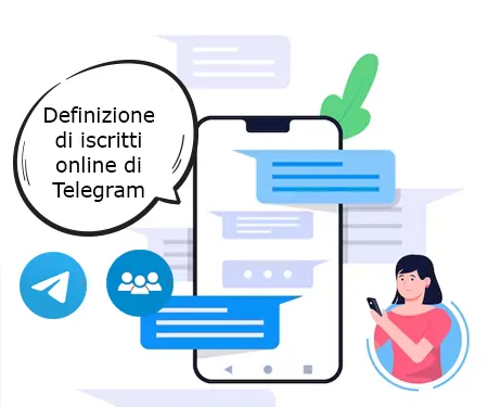 Definizione di iscritti online di Telegram