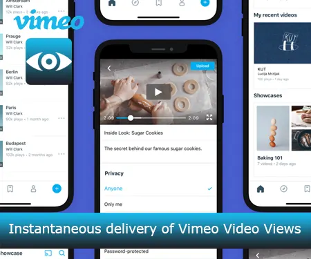 Instantaneous delivery of Vimeo Video Views