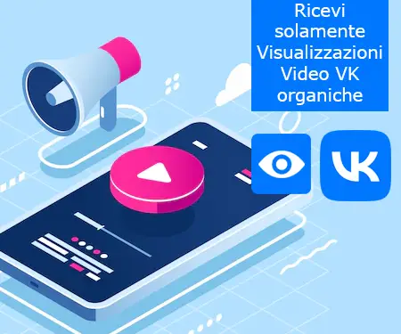 Ricevi solamente Visualizzazioni Video VK organich