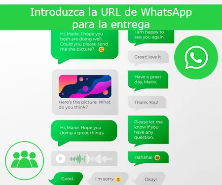 Introduzca la URL de WhatsApp para la entrega