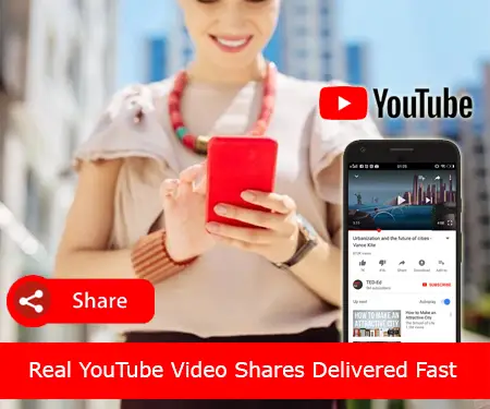 Real YouTube Video Shares Delivered Fast