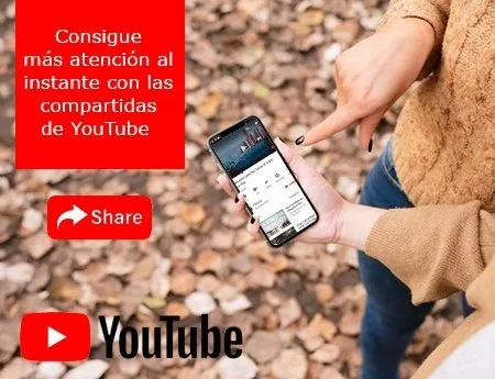 Consigue más atención al instante con las compartidas de YouTube