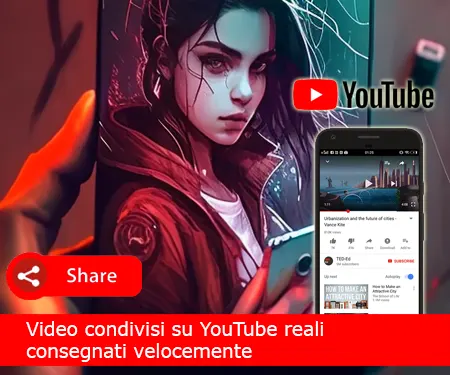 Video condivisi su YouTube reali consegnati velocemente