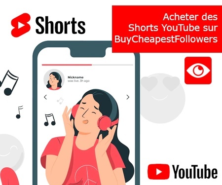 Acheter des Shorts YouTube sur BuyCheapestFollowers