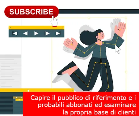 Capire il pubblico di riferimento e i probabili abbonati ed esaminare la propria base di clienti