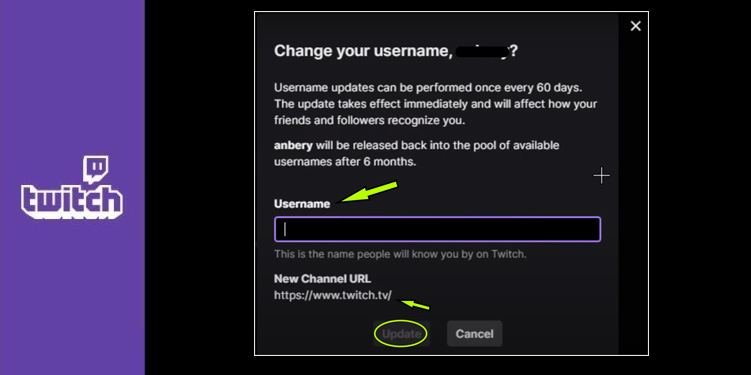 How to change your Twitch Username on your Desktop Browser