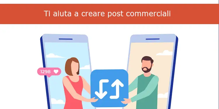 Ti aiuta a creare post commerciali