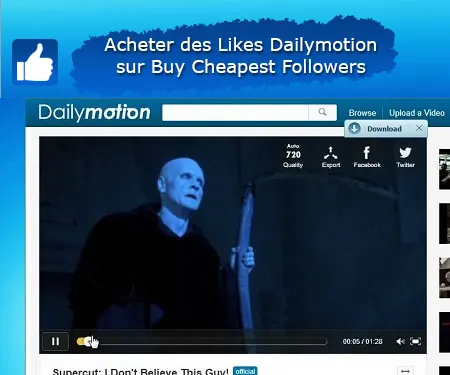 Acheter des Likes Dailymotion sur Buy Cheapest Followers