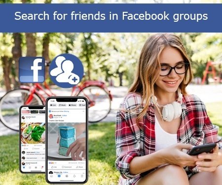 Search for friends in Facebook groups