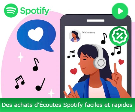 Des achats d’Écoutes Spotify faciles et rapides
