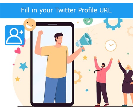 Fill in your Twitter Profile URL