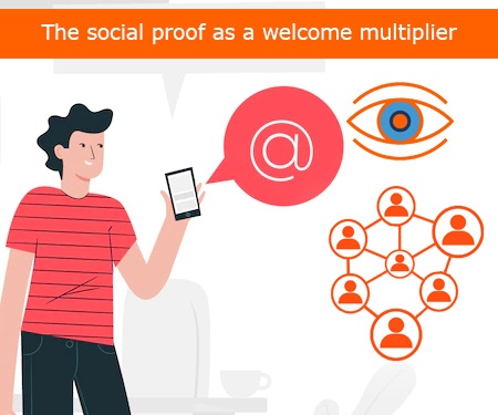 The social proof as a welcome multiplier