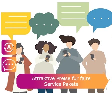 Attraktive Preise für faire Service Pakete